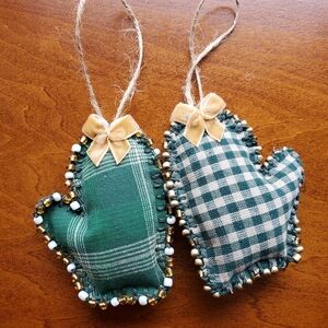 Set Of 2 hand-made Christmas Ornaments Holiday!